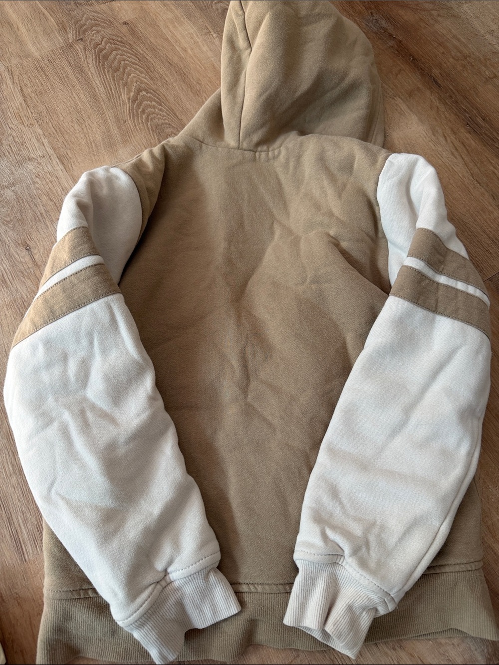 The Children's Place Sherpa-Lined Zip Hoodie in Tan & Cream size large 10/12 - Picture 6 of 6